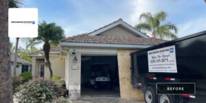 Residential project with work truck on site during construction